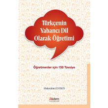 Türkçenin Yabancı Dil Olarak Öğretimi - Abdurrahim Elveren