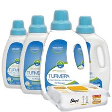 Turmepa 4x750 ml Jel Bulaşık Makinesi Deterjanı + 100'lü Arap Sabunlu Yüzey Temizlik