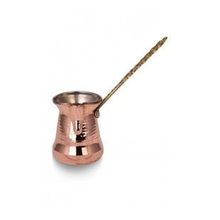 Turna Bakır TURNA1247-1 No: 4 Sultan Kırmızı Makine Dövme Kalın Pirinç Kulp Cezve