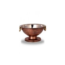 Turna Bakır TURNA2562-3 32 cm Punch Oksit El Dövme Sunum Kase