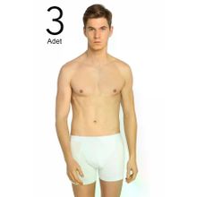 Tutku ELF568T0114CCM3 Beyaz 3 lü Paket likralı Erkek Boxer