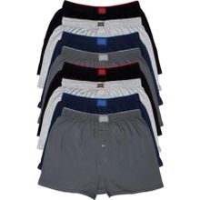 Tutku Karışık Renk Penye Havlu Bel 8'li Erkek Boxer