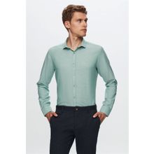 Twn 6EF02ORT00288 Slim Fit Yeşil Oxford Gömlek