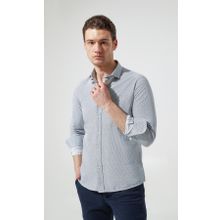 Twn 9EF022104288M Slim Fit Lacivert Baskılı Erkek Gömlek