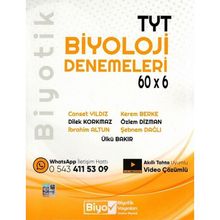 TYT Biyoloji Biyotik 60x6 Denemeleri Biyotik Yayınları