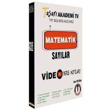 TYT DGS KPSS ALES MSÜ Matematik Sayılar Video Ders Notları - Tasarı Eğitim Yayınları