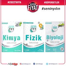 TYT Fizik Kimya ve Biyoloji A Soru Bankası 3 Kitap Set-Palme Yayınları