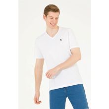 U.S. Polo Assn. 1572582 V Yaka Beyaz Erkek T-shirt