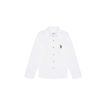 U.S. Polo Assn. 50263107-VR013 Basic Uzun Kollu Beyaz Erkek Çocuk Gömlek