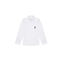 U.S. Polo Assn. 50266085-VR013 Erkek Çocuk Beyaz Basic Gömlek