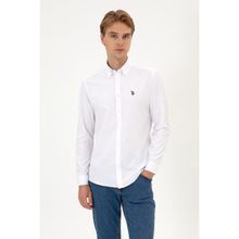 U.S. Polo Assn. 50316723-VR013 Beyaz Uzun Kollu Basic Erkek Gömlek