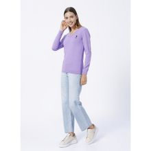 U.S. Polo Assn. GTD02-BSK22 V Yaka Düz Pembe Kadın Kazak