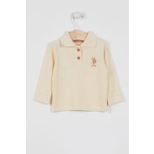 U.S. Polo Assn. Lisanslı Classic Fildişi Bebek Uzun Kol Yakalı Sweatshirt