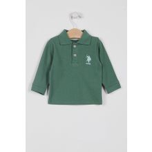 U.S. Polo Assn. Lisanslı Classic Yeşil Erkek Bebek Uzun Kol Yakalı Sweatshirt