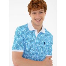 U.S. Polo Assn. Regular Fit Polo Yaka Mavi Erkek T-Shirt