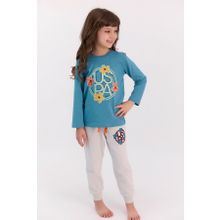 U.S. Polo Assn. US951-C Coral Kız Çocuk Pijama Takımı