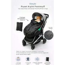 ubeybi Puset Kışlık Footmuff - Su Geçirmez Universal Bebek Arabası Uyku Tulumu ve Ayak Örtüsü