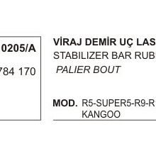 Üçel 10205A Renault Clio Viraj Demir Uç Lastiği