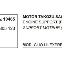 Üçel 10465 Renault Clio Sağ Motor Takozu