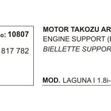 Üçel 10807 Renault Laguna Arka Motor Takozu
