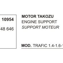 Üçel 10954 Renault Trafik Motor Takozu