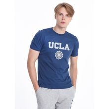 Ucla Lacivert Gayley Bisiklet Yaka Baskılı Erkek T-shirt