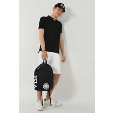 Ucla Siyah Lake Polo Yaka Nakışlı Erkek T-shirt