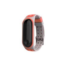 ucuzmi Xiaomi Mi Band 3 - Mi Band 4 Akıllı Bileklik Kordon Kayış 3m Sport Serisi Gri-turuncu Renk