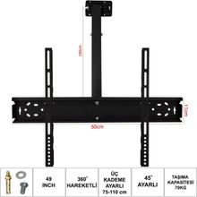 Ufix 6011 124 cm LCD LEd TV Tavan Askı Aparatı