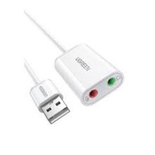 Ugreen 3.5 mm Beyaz Harici USB Ses Kartı