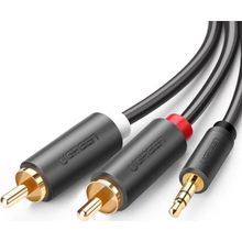 Ugreen 3.5 mm Jack Girişli Aux to 2 RCA Ses Aktarma Kablosu
