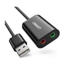 Ugreen 3.5 mm Siyah Harici USB Ses Kartı