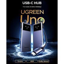 Ugreen 45155 7in1 Type-C 1xUSB-C 100W PD TF Port Çoklayıcı Hub