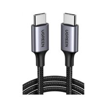 Ugreen 50150 1 mt Siyah USB-C 60W 3A QC PD Örgülü Hızlı Şarj Kablosu