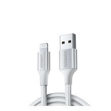 Ugreen Beyaz 2 m Lightning İphone Örgülü Data Ve Şarj Kablosu