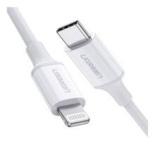 Ugreen Beyaz USB Type-C Lightning iPhone Şarj Kablosu