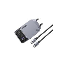 Ugreen Nexode Pro 65W Gan Uzay Grisi Type-C QC PD 2xUSB-C 1xUSB-A Hızlı Şarj Cihazı