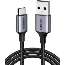 Ugreen Örgülü Siyah 50 cm USB Type-C Şarj ve Data Kablosu