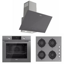 Uğur UAF 6011D GCPET - UAD 6011 GA3D - UAO 6040W0 GCY CSR1 Gri 3'lü Ankastre Set