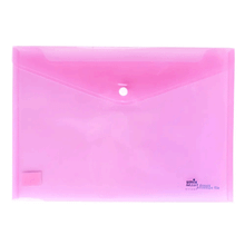 Umix U1120 Pembe Çıtçıtlı Şeffaf Zarf Dosya