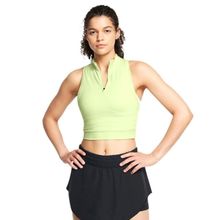 Under Armour 1386344-383 Run Anywhere Crop Tank Yeşil Koşu Kadın Atlet