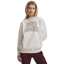 Under Armour Rival Fleece Oversize Varsity Crew Beyaz Kadın Sweatshirt