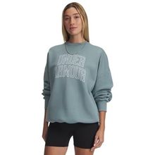 Under Armour Rival Fleece Oversize Varsity Crew Su Yeşili Kadın Sweatshirt