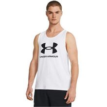 Under Armour Sportstyle Logo Tank Beyaz Erkek Atlet