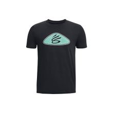 Under Armour UA CURRY LOGO SS Erkek Çocuk T-shirt, Black / / White, XS