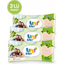 Uni Baby Aile Zeytinyağlı 3x90 270 Yaprak Islak Mendil