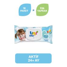 Uni Baby Aktif 18x52 li Islak Mendil