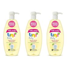Uni Baby Boyasız Pompalı 3x900 ml Bebek Şampuanı