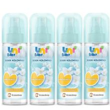 Uni Baby Çiçeksi Ferahlık 150 ml 4 Adet Nemlendiricili Bebek Kolonyası