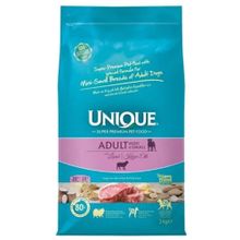 Unique Kuzu Etli 3 kg Küçük Irk Düşük Tahıllı Yetişkin Köpek Maması